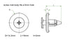 Honda Motocicleta 10 x Carenado Panel Clips Plástico Tornillo Remache 6mm