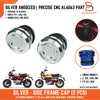 Honda Monkey 125 Z125 Silver Side Frame CNC Aluminium Cap (2018-2024)