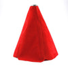 Universal Cars Red Suede Leather Shift Knob Boot Cover