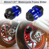 Make Model 2 x 15mm Aluminum Alloy Plastic Motorcycle Slider Frame Blue