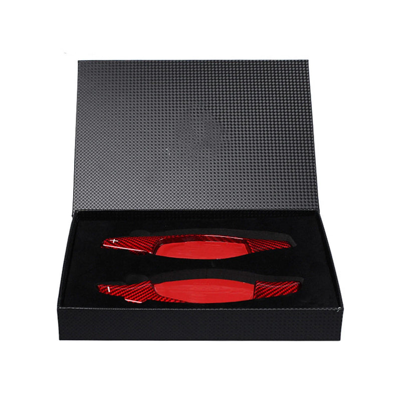 AUDI R8 RS3 RS4 RS5 Red Carbon Steering Wheel Shift Paddle Extensions (2007-2023)
