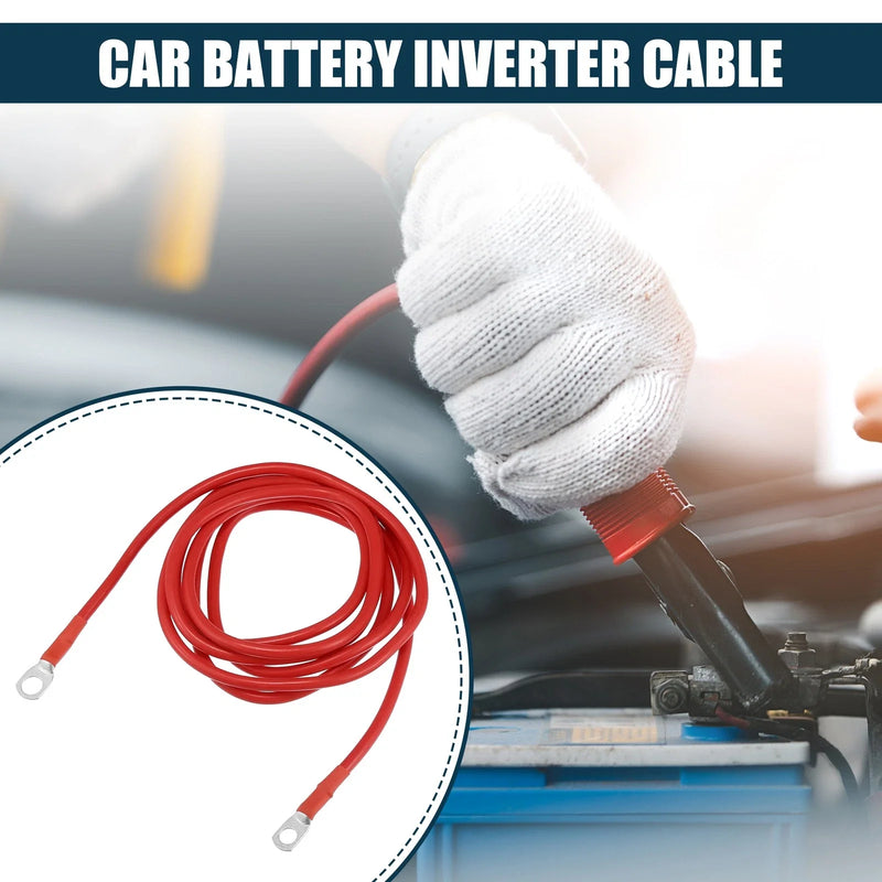 Car Marine Inverter 5 / 16-3 / 8 8ft Copper Wire Red Battery Cable