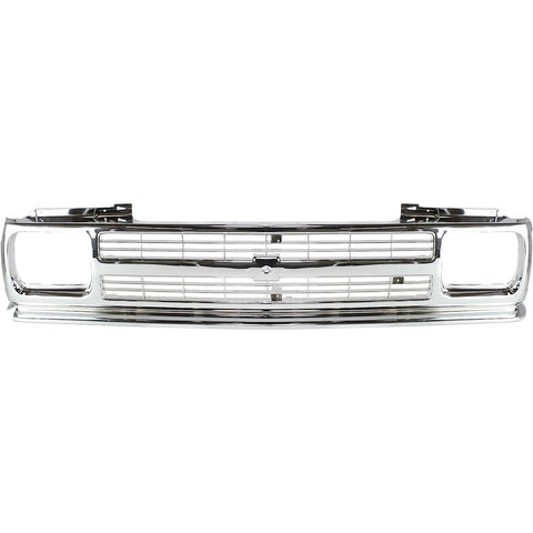 Grille For 91-93 Chevrolet S10 91-94 S10 Blazer Chrome