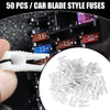 Car 50 Pcs 25AMP APM/ATM Blade Fuses Short Circuit Protection