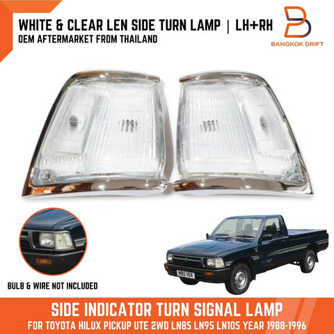 Toyota Hilux Chrome White Turn Signal Light Blinker Lamp (1988-2005)