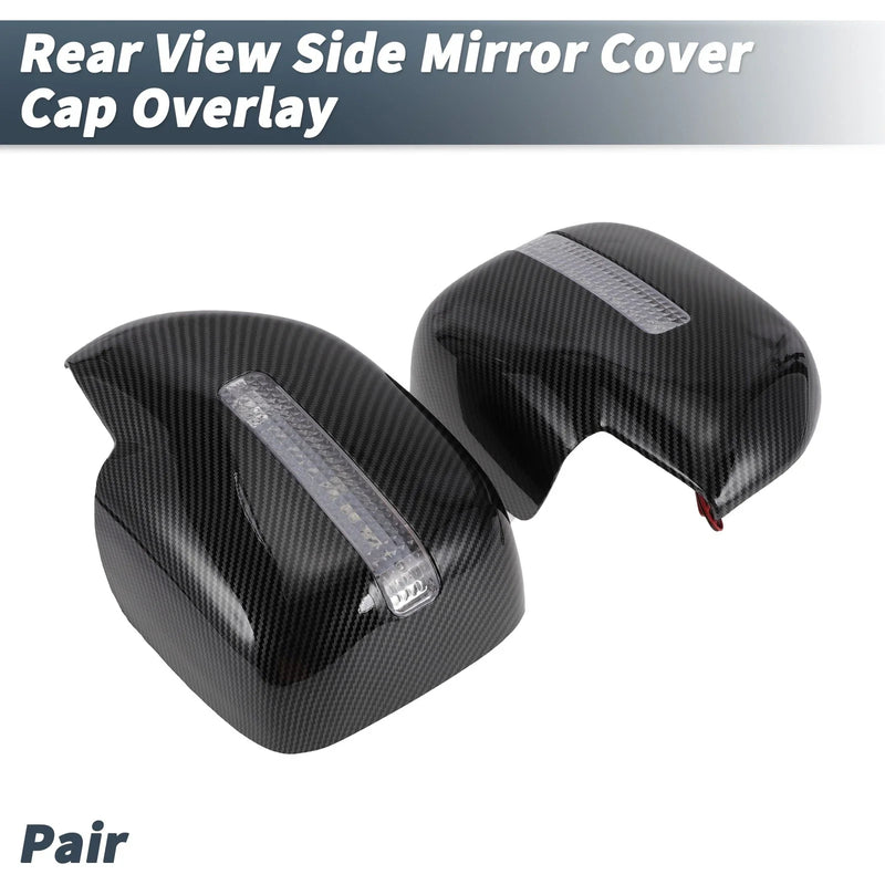 Lexus LX470 Rearview Mirror Cover Overlay Black Carbon Fiber (1998-2007)