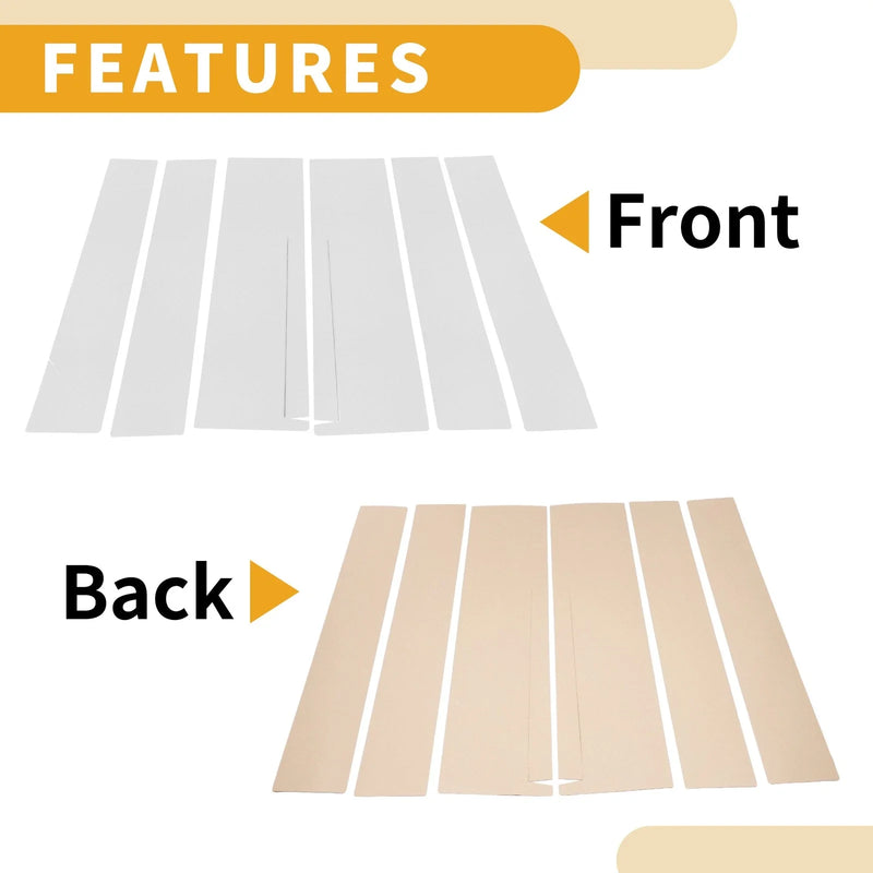 Honda STEPWGN (2022-2024) Chrome Silver Tone 6 x Door Pillar Window Trim