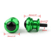 Kawasaki Ninja 250R ZX6R ZX10R 10mm CNC Swing Arm Spools Sliders Green (2008-2019)