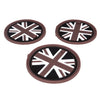 Mini R55 R56 R57 Union Jack Flag 3 Pcs Anti-Slip Cup Mats (2006-2013)