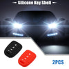 Honda Civic Accord CR-V HR-V Black Red Smart Key Fob Cover (2 x)