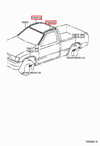 Toyota Hilux RZN169 RZN168 RZN149 RH LH Roof Moulding