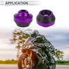 Make Model 2 x 15mm Aluminum Alloy Plastic Motorcycle Slider Frame Purple