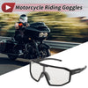 Goggles Motorcycle Riding Clear Lens Black Frame Cycling Sunglasses PC UV400