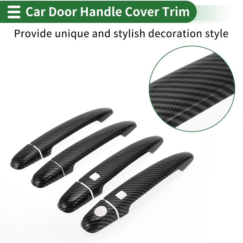 Toyota Highlander Carbon Fiber Black Door Handle Cover Trim (2008-2013)