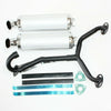 250cc Dinosaur Style Quad ATV Twin Exhaust Pipe Alloy Mufflers