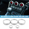 Subaru BRZ GR86 2022 Silver Tone AC Audio Volume Knob Cover Set of 5