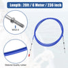 2 x 20ft 236 Inch Marine Throttle Shift Control Box Cable with Clevis Blue