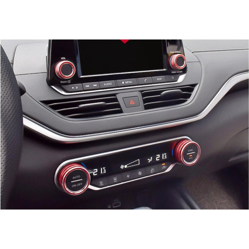 Nissan Teana Altima (2019-2020) 4x Durable A/C Audio Switch Knob Ring Covers