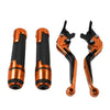 BMW S1000R S1000RR Orange Extendable Brake Clutch Lever Grip Set (2014-2023)