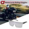 1 x Motorcycle Riding Goggles Silver Tone Lens Black Frame Cycling Sunglasses