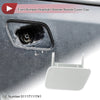 BMW 525i Bumper Trim Nozzle Cover Silver Tone (2004-2005)