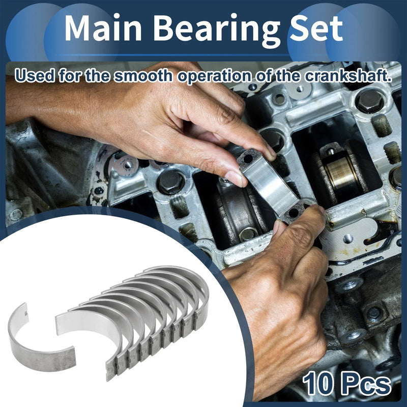 TOYOTA AVENSIS Main Bearing Set / 10 Pcs / Metal (1998–2008)
