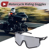 Goggles 1x Motorcycle Riding Silver Tone Gray Lens Black Frame PC Eyeglasses