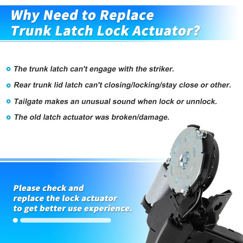 Chevy Suburban Tahoe GMC Yukon Trunk Latch Lock Actuator