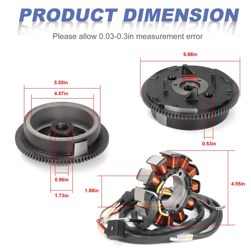 Polaris Sportsman 500 6x6 2000 Stator + Flywheel (S#00-1899 & up)