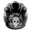 Motorcycle S M L XL Youth Full Face Motocross Helmet Black Skull