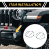 Jeep Wrangler 2 x Turn Signal Light Grill Guard Protector Caps (2007-2017)
