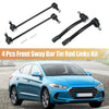 Hyundai Elantra 4 Pcs Front Sway Bar Link Outer Tie Rods (2013-2016)