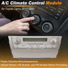 Toyota Camry A/C Heater Climate Control Switch Module Panel (2010–2011)