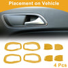 Jeep Renegade (2015-2023) 4Pcs Yellow ABS Interior Door Handle Bowl Cover Trim