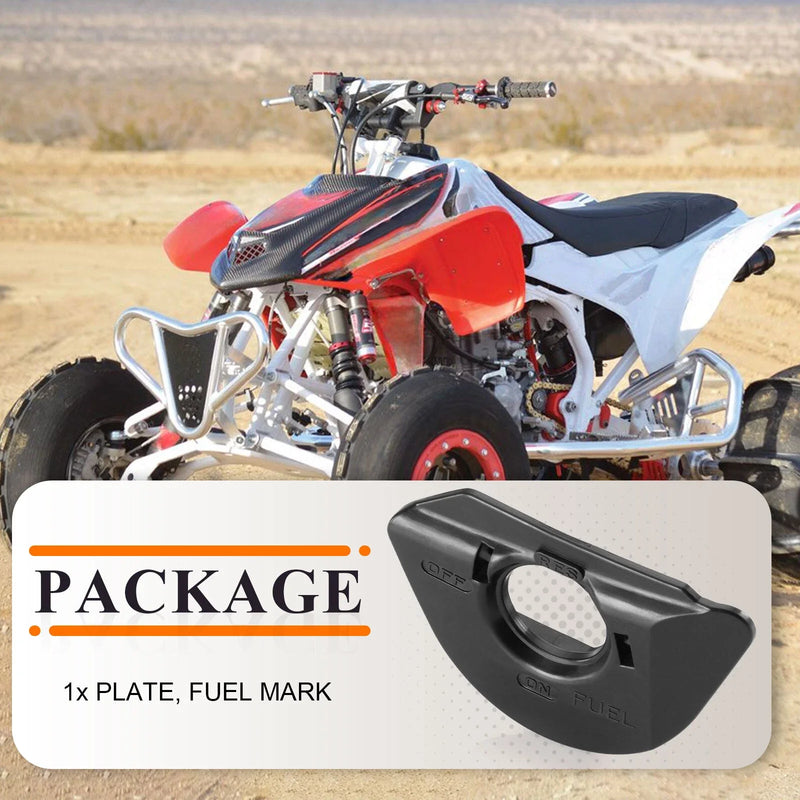 HONDA TRX450R / TRX450ER Fuel Tank Petcock Mark Plate (2004-2014)