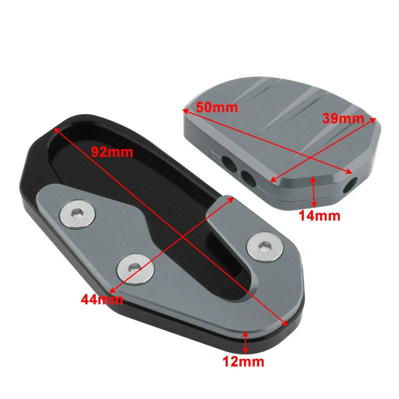Honda PCX160 Kickstand Enlarger Pad Side Stand Plate Black (2025)
