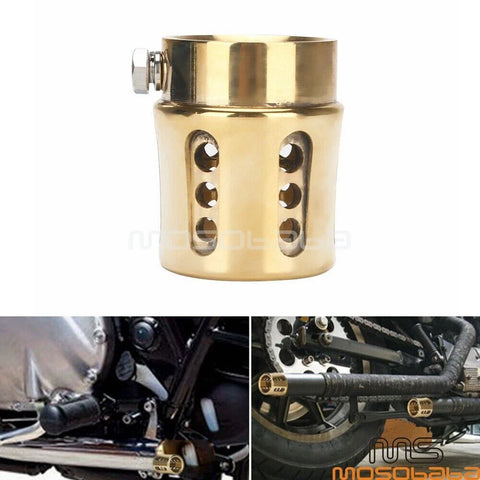 Harley Softail Low Rider Drilled Exhaust Pipe Tip End Plug 1.75"
