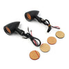 Harley Honda Black 10mm LED Turn Signal Lights Pair