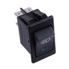 Car Panel 5 x Fog Light Rocker Switch 18A 24V On/Off Blue LED
