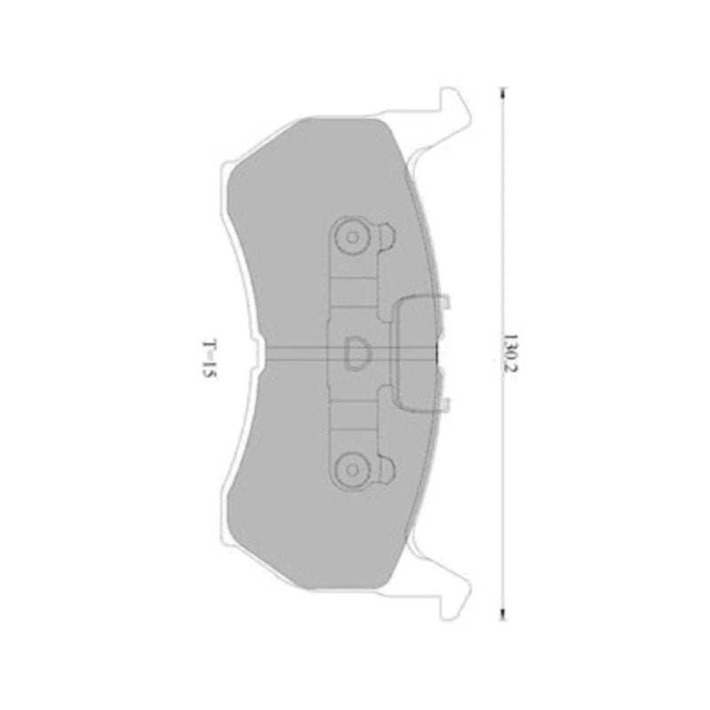 Ford Telstar TX5 2.0L Front Disc Brake Pad Set (1985-1987)