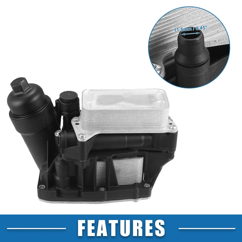 BMW X1 X3 Silver Tone Black Automatic Engine Oil Cooler