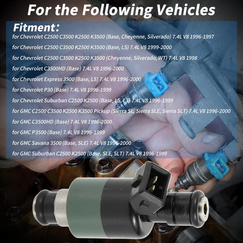 Chevrolet C2500 C3500 K2500 K3500 7.4L V8 1x Fuel Injector