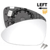 Porsche Panamera Left Side White Heated Mirror Glass (2016-2020)