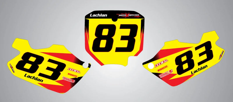 Honda CR 85 Storm Style Stickers Custom Number Plate Graphics