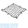 2 x 50x50cm Motorcycle Cargo Net Thick Netting with 8 Hooks Black