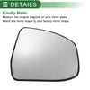 Ford Focus Right Side White Mirror Glass Aspherical Non-Heated (2012-2018)