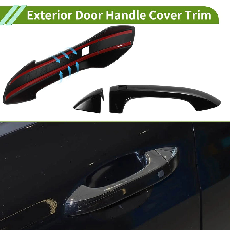 Kia K5 LX LXS (2020-2025) Gloss Black 1 Set Exterior Door Handle Cover Trim