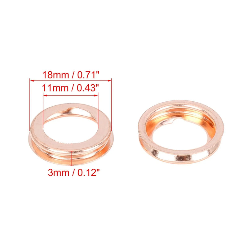 Nissan 20 x M11 Copper Tone Oil Drain Plug Gaskets (11026-JA00A)