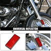 Motorcycle Red 6 x Spoke Reflector Rectangular Stick-on