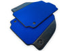 Ferrari 488 Spider (2015-2023) - Carbon Fiber Leather Blue Floor Mats